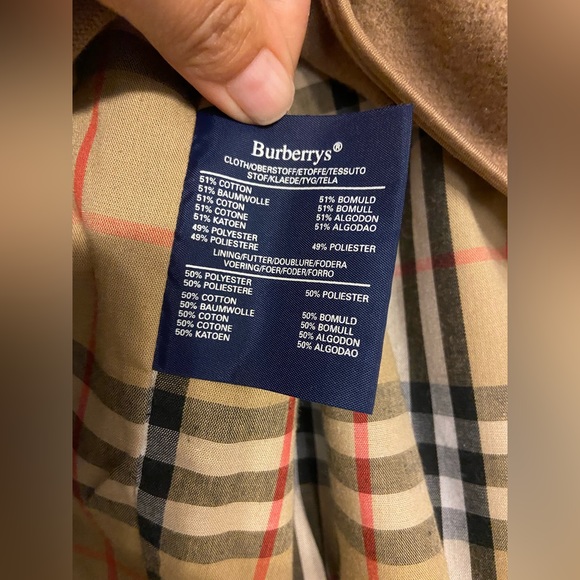 Vintage Burberry London Utility Jacket Full Zip Olive Green Linen Womens… - Picture 13 of 15